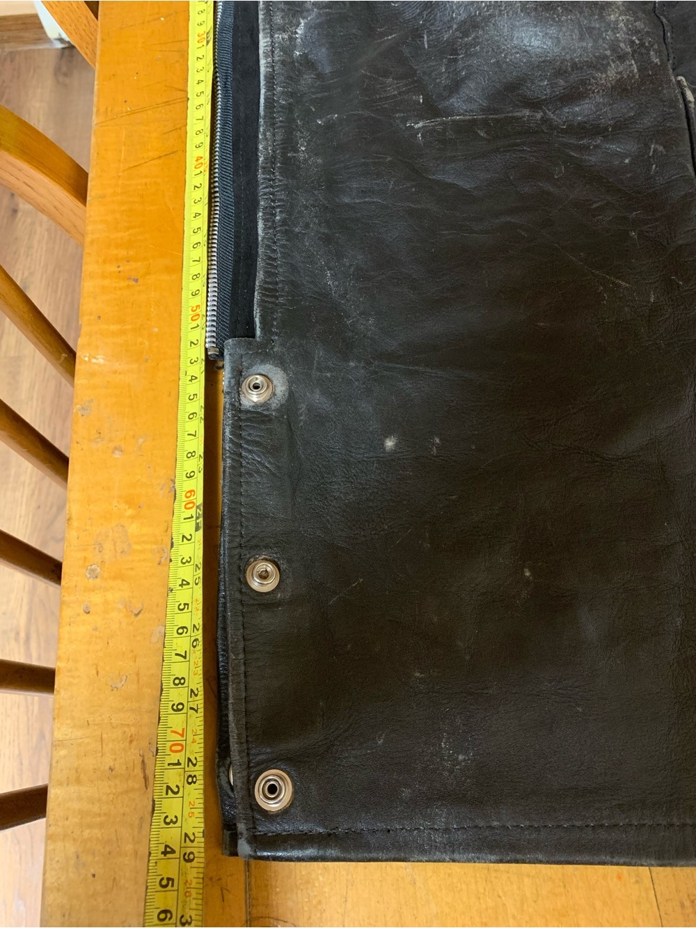 29L Black Leather Women's Chaps - XS/S - Picture 4 of 16